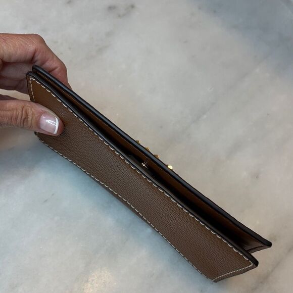 Michael Kors Wallet Leather Pebbled Slip Snap Closure Flap Wallet - Picture 11 of 16